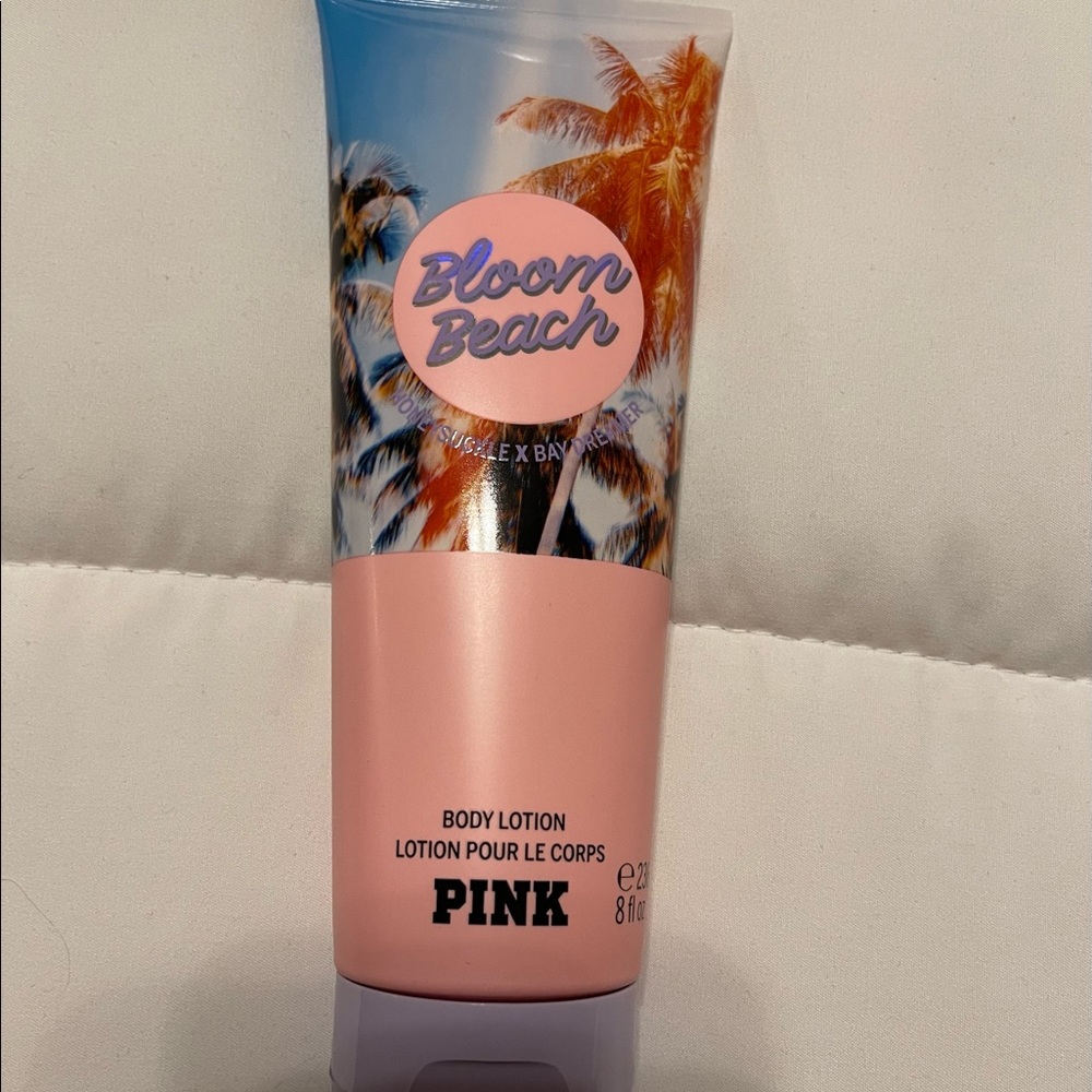 Pink body lotion